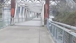 Group of runners running outside in urban city setting Stock Footage