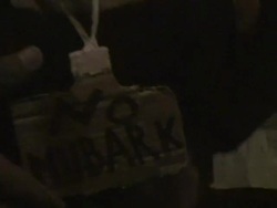 Anti Hosni Mubarak protester with cat News Clip