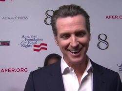 INTERVIEW: Gavin Newsom on why he wanted to be here tonight at The American Foundation For Equal Rights & Broadway Impact Present 8 Stock Footage