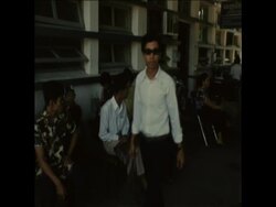 SYND 2-8-73 CAMBODIAN CIVILIANS LEAVING PHNOM PENH News Clip