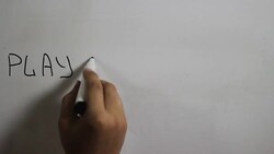 Hand writing a 'Play for france' message on a white board using a black marker Stock Footage