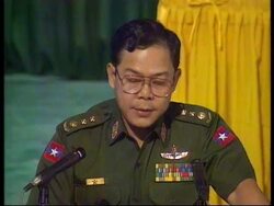 Burma - Military government holds press conference News Clip