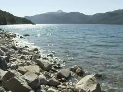 Peaceful lake scene Stock Footage