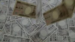 Japanese 10000 YEN.(Ichi-man Yen) Slow motion. Stock Footage
