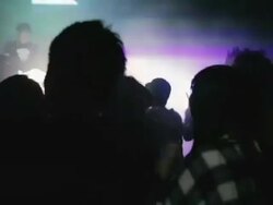 WS Young Koreans dance while a DJ spins at a trendy nightclub in central Seoul / Seoul, South Korea Stock Footage