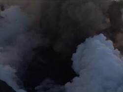 AP aerials show volcano spewing lava and smoke News Clip