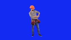 Handyman showing copy space Stock Footage