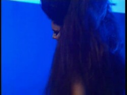 CLEAN: Singer Chenoa presents new hair colour by Lorena Morlote Stock Footage