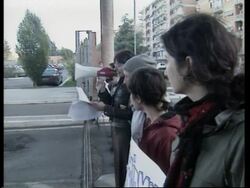 Some 50 women chain themselves to military airbase News Clip