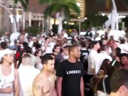 ATMOSPHERE: Fans as Miami Fans Celebrate Following Stock Footage