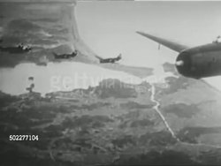 Wreckage of Japanese kamikaze plane on USS Nevada during World War II News Clip