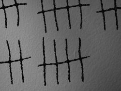 Counting days in prison Stock Footage