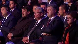 Ceremony Commemorating the Victims of Babiy Yar in Kiev Stock Footage