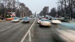 Time-lapse: Obelisk Tower at Champs elysee Paris Stock Footage