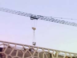 Crane on construction Stock Footage