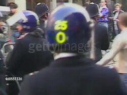 Police Leading Away Anti-Poll Tax Protester News Clip