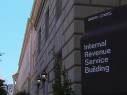 HD Federal Building IRS_Pan2 (1080/24P) Stock Footage