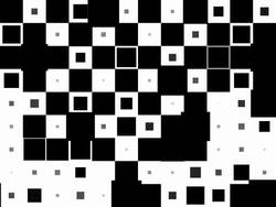 CHESSBOARD PATTERN : black squares, chaotic progress, finally disappear (TRANSITION) Stock Footage