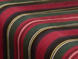 CU Tartan kilt on a loom / Edinburgh, Scotland, United Kingdom Stock Footage