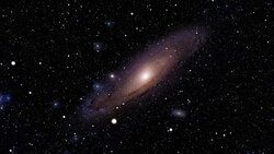 Space travel towards the Andromeda Galaxy Stock Footage