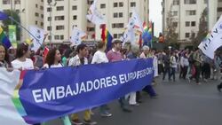 Gay pride parades take place in Chile and Bolivia News Clip
