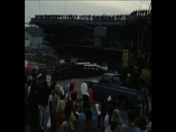 SYND 11 10 74 DEMONSTRATION AGAINST US SHIPS WITH NUCLEAR WEAPONS News Clip