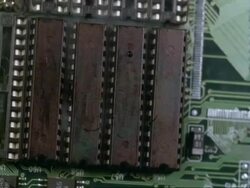 Circuit Board - CU top shot, burns out Stock Footage