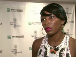 INTERVIEW - Venus Williams says what's better than Tennis and good food? at 14th Annual BNP Paribas Taste Of Tennis, Hosted by Serena Williams Stock Footage
