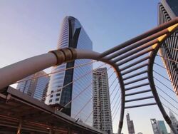 Sathorn Junction Bridge,Panning shot Stock Footage