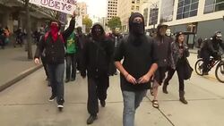 CLEAN : Seattle protesters take to streets for anti establishment march News Clip