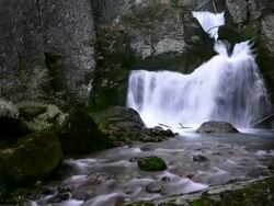Momijidani waterfall Stock Footage