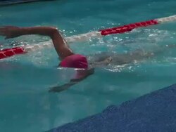 Diana Nyad in her marathon Manhattan swim to benefit victims of Superstorm Sandy Stock Footage