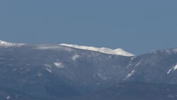 Snow dusts mountains in New Hampshire. Stock Footage
