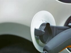 HD: Recharging An Electric Car Stock Footage