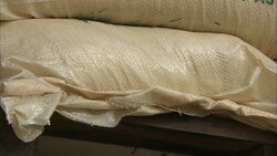 Bags of fertilizer fill a platform. Stock Footage