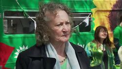 General Election 2015 - Green Party Launch Battle Bus In Bristol News Clip
