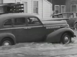 Pacific flood hits coastal town after storms Stock Footage