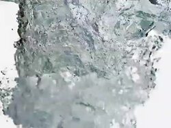 MS SLO MO Air injecting into water against white background / Vieux Pont, Normandy, France  Stock Footage