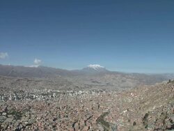 WS View of Cityscape with El Alto road / La Paz , Bolivia Stock Footage