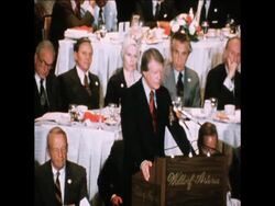 SYND 24 6 76 JIMMY CARTER SPEAKING ON FOREIGN POLICY AT BANQUET IN NEW YORK News Clip