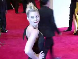 Jennifer Morrison at "PUNK: Chaos To Couture" Costume Institute Gala Stock Footage