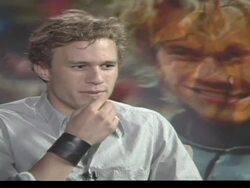INTERVIEW: Heath Ledger on wearing armor for his r Stock Footage