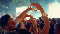 Couple enjoying at a concert, 4k. Stock Footage
