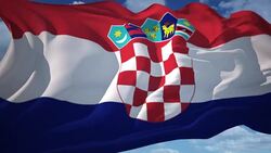 Flag of Croatia Stock Footage