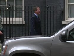 BROLL - David Cameron, Samantha Cameron, Michelle Obama at First Lady Michelle Obama visits 10 Downing Street on 16th June 2015 in London, England. Stock Footage