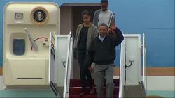 Vacation over, President Barack Obama and his daughters returned to Washington Sunday. (Jan. 5) News Clip