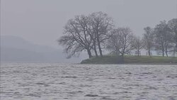 Boats on Lake Coniston on a winter day News Clip