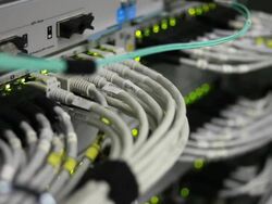 HUB Cable Network Close-up (Loopable) Stock Footage