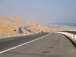 WS View of vehicles running on highway / South Of Peru, Nazca, Peru Stock Footage