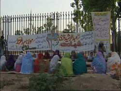 Students gather to restart classes, after old school destroyed in siege Instructional Video